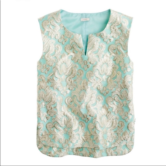 J. Crew Tops - J.Crew Guilded Brocade Top